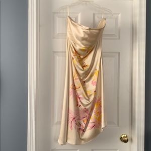 Banana republic silk cream dress